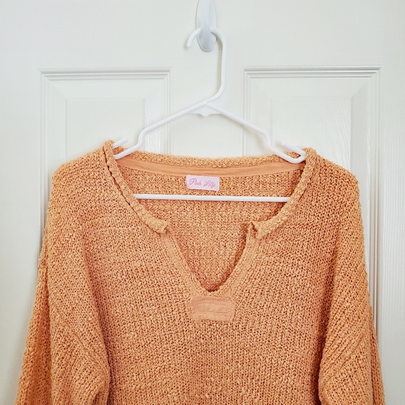 NWOT Pink Lily | This Time Around Peach Sweater - Picture 3 of 6